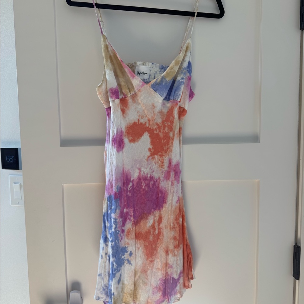 Sky to Moon Multicolor Tie-Dye Dress